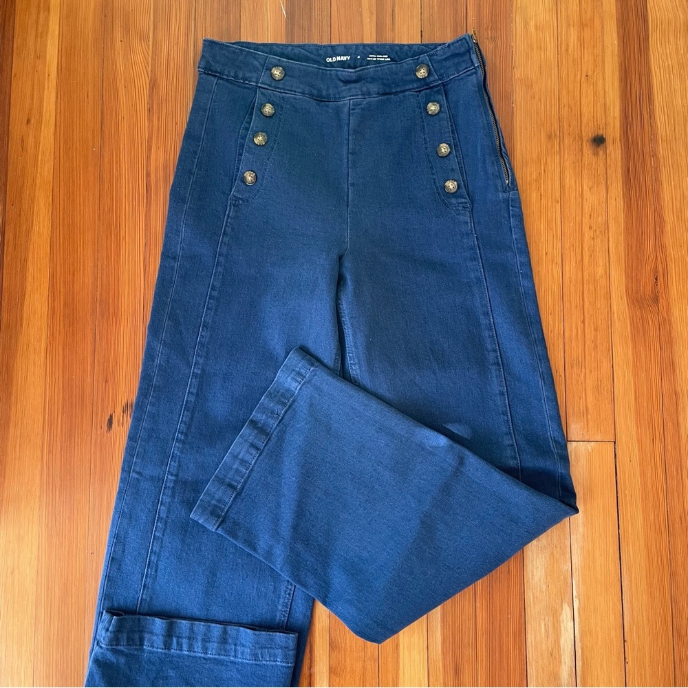 Old Navy Dark Denim Wide Leg Pants
